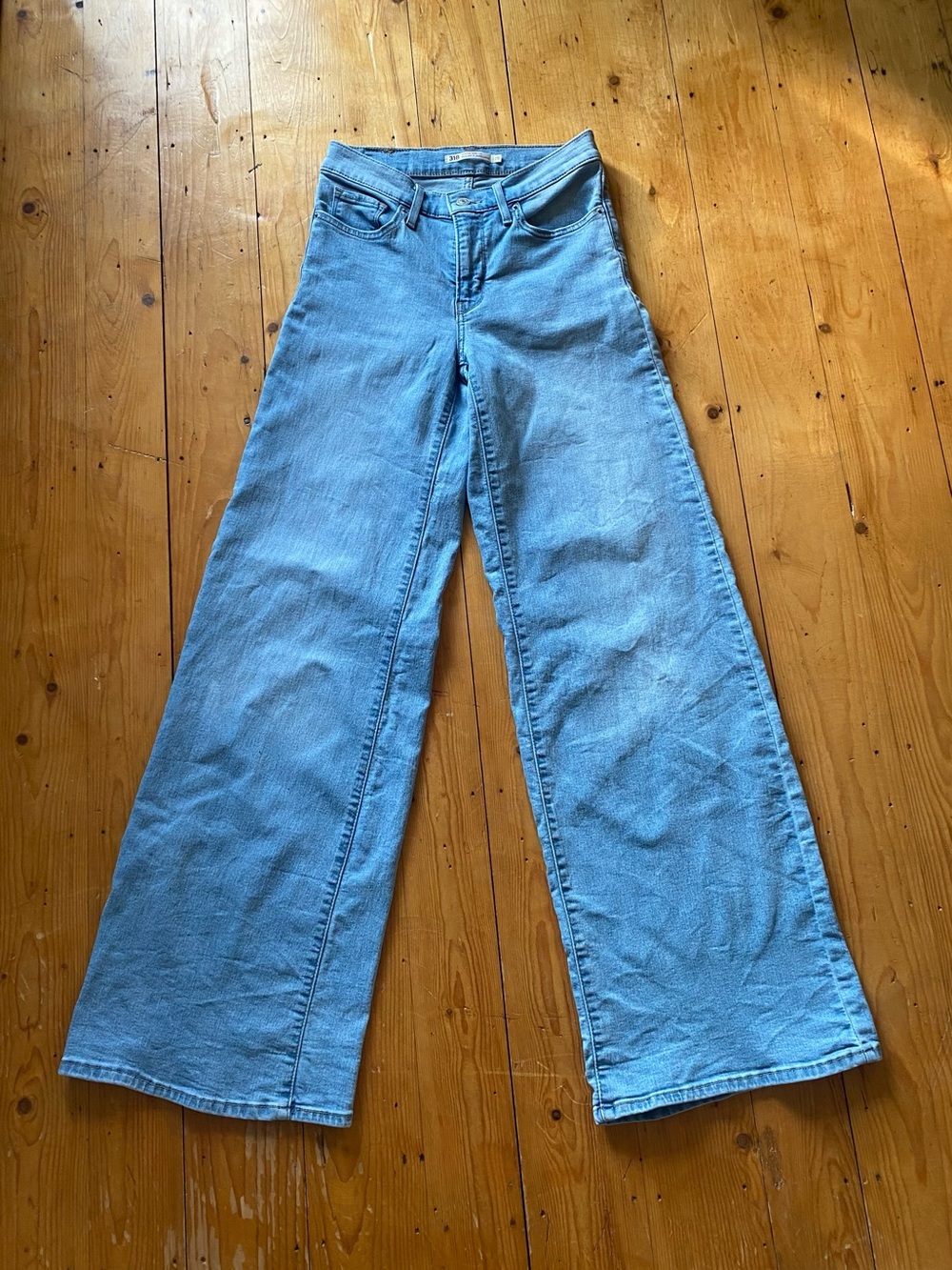 318 Shaping Wide Leg Women's Jeans - Light Wash Size 25